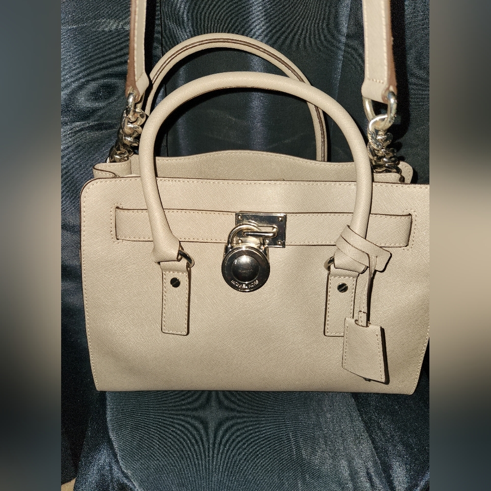 Michael Kors Hamilton Saffiano Grey Purse